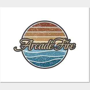 Arcade Fire Retro Waves Posters and Art